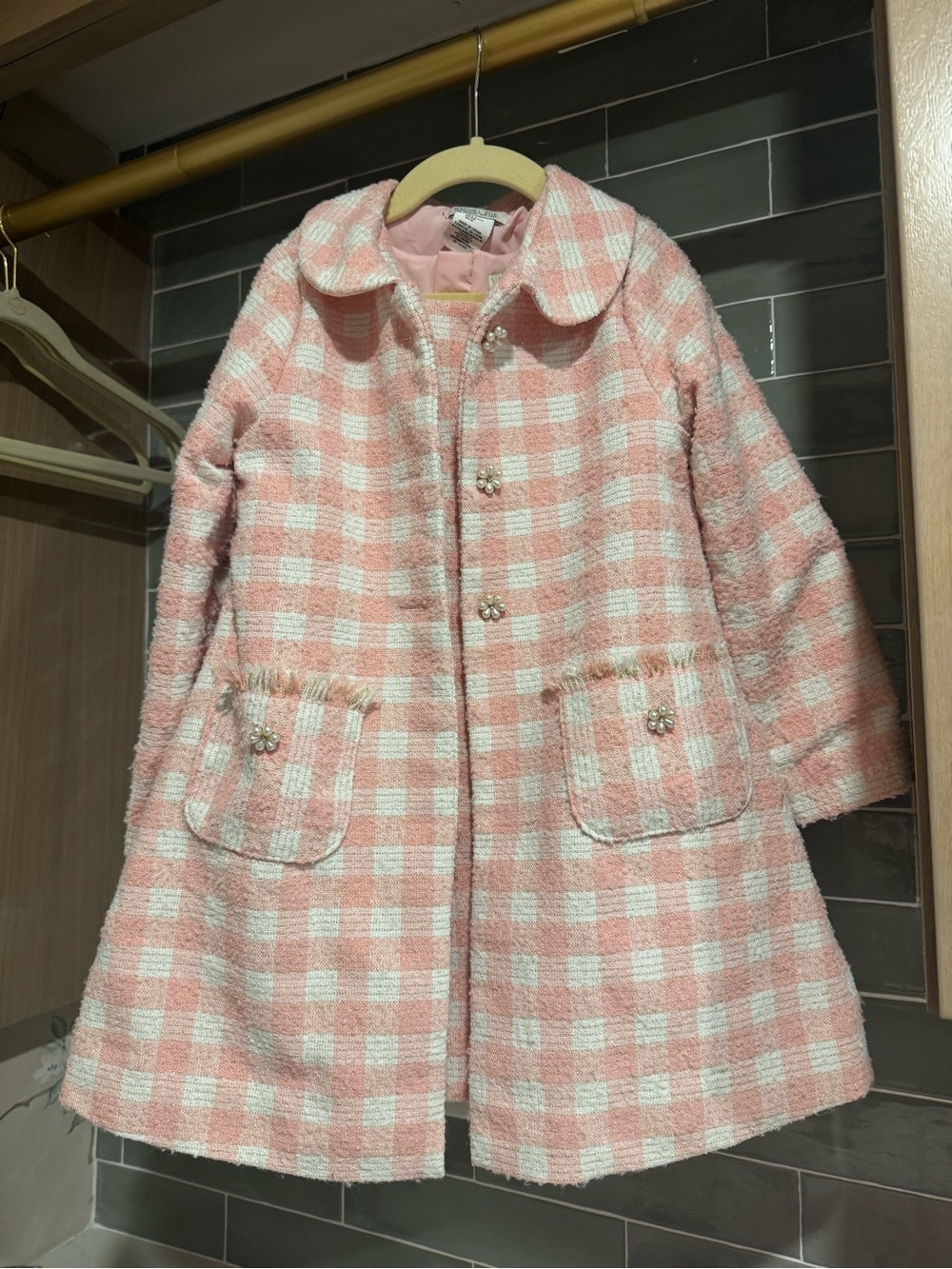 Rachel Zoe Pink Checkered matching set